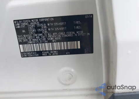 2014 Toyota Rav4 Xle z USA, uszkodzony, nr VIN JTMRFREV7EJ011366